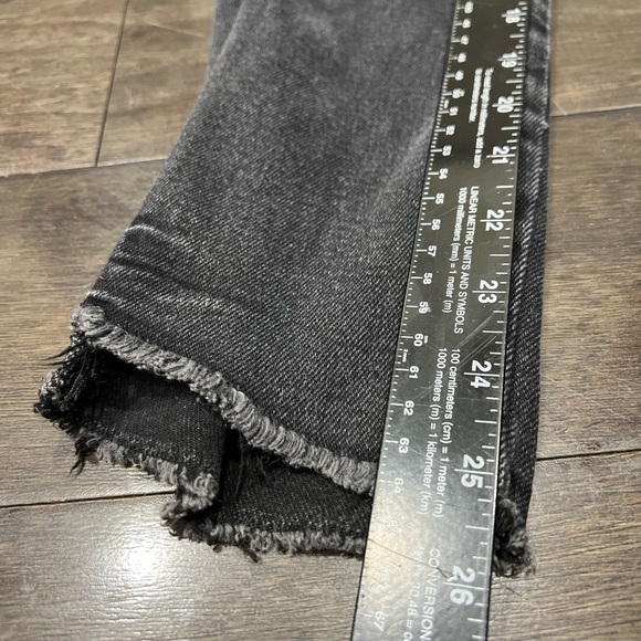 MCGUIRE Blank Denim Frayed Hem Zip Up Pants, Size 25 - Picture 8 of 10